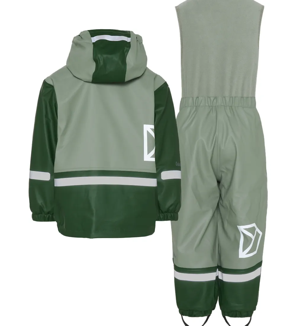 Regntøj-Didriksons Regntøj m. Fleece - PU - Boardman - Light Moss