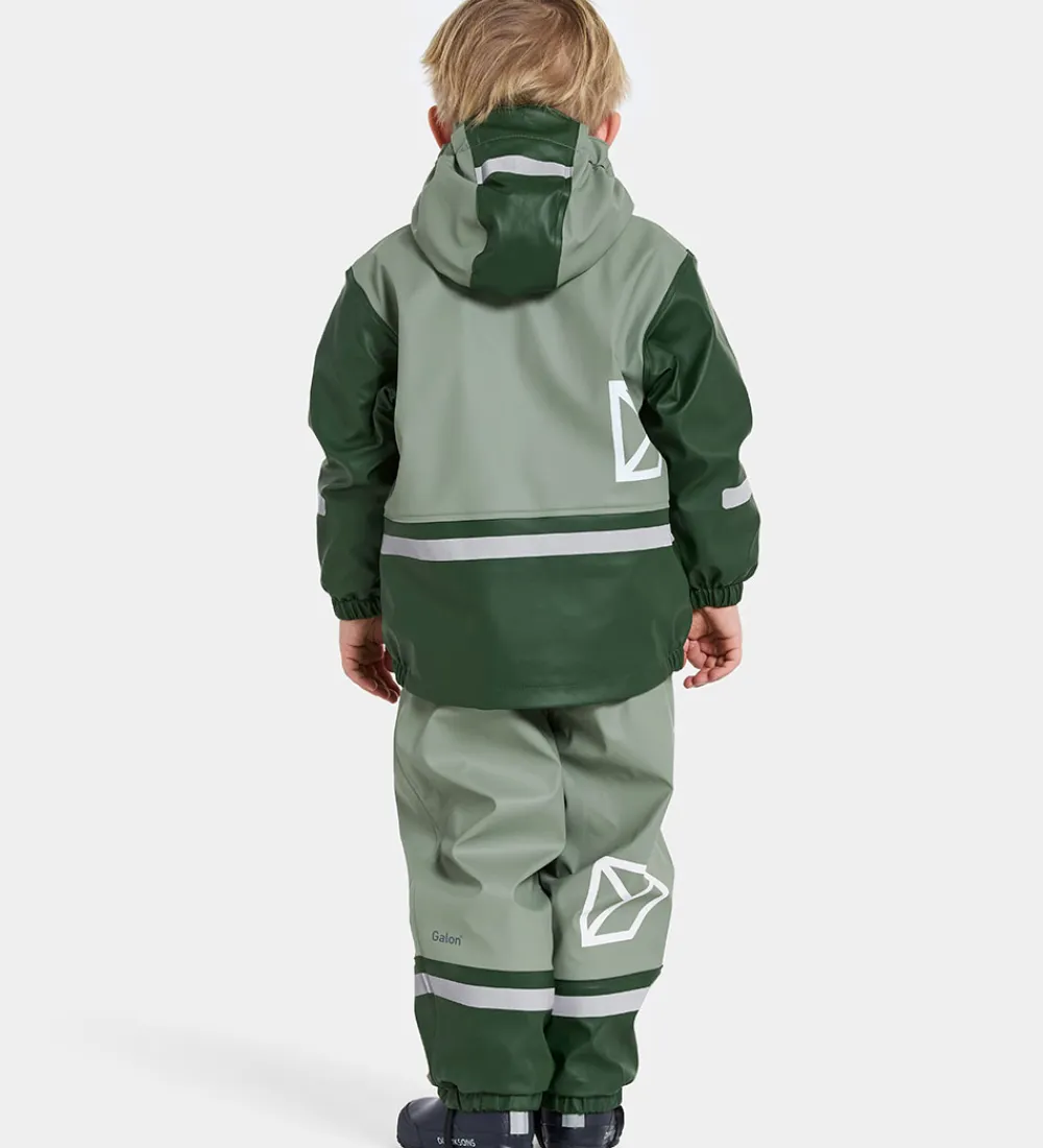 Regntøj-Didriksons Regntøj m. Fleece - PU - Boardman - Light Moss