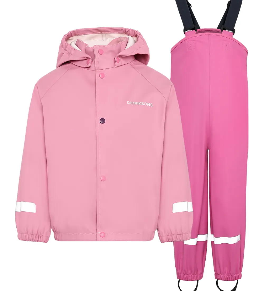 Didriksons Regntøj*Regntøj m. seler - PU - Slaskeman - Light Heather Pin