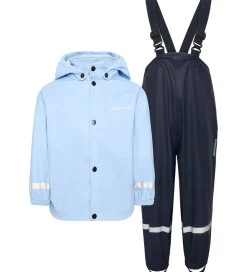 Didriksons Regntøj*Regntøj m. Seler - PU - Slaskeman - Light Sea Blue