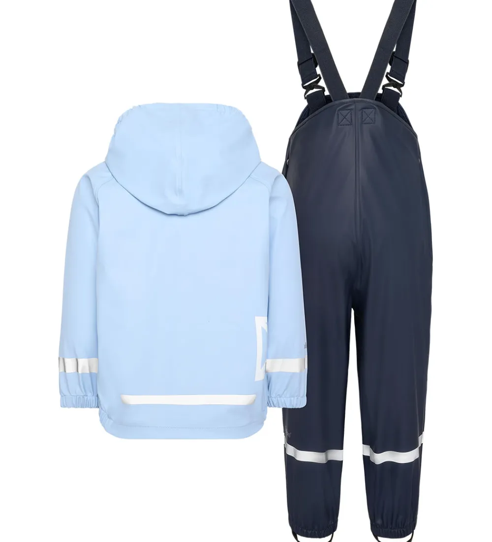 Didriksons Regntøj*Regntøj m. Seler - PU - Slaskeman - Light Sea Blue