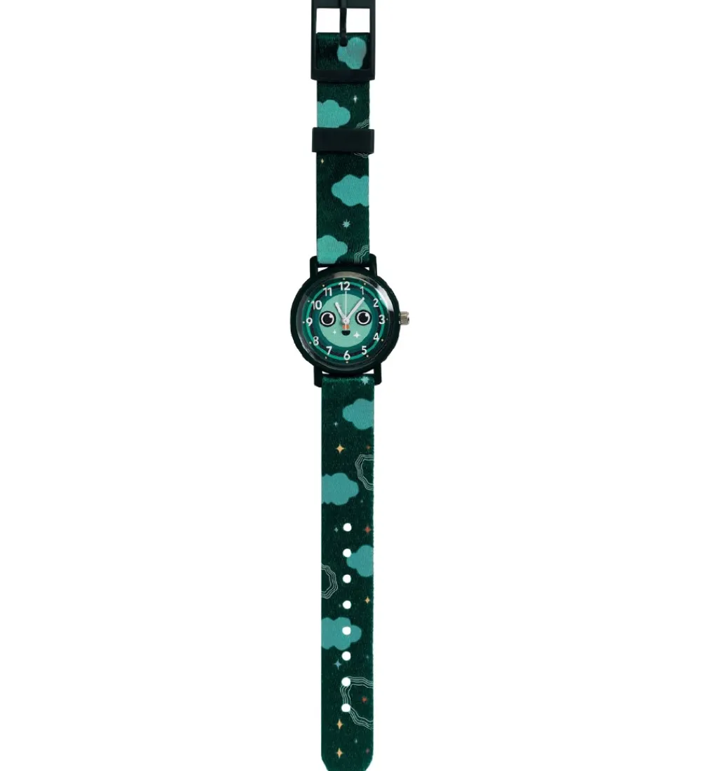 Djeco Ure*Armbåndsur - Montre Night - Sort/grøn
