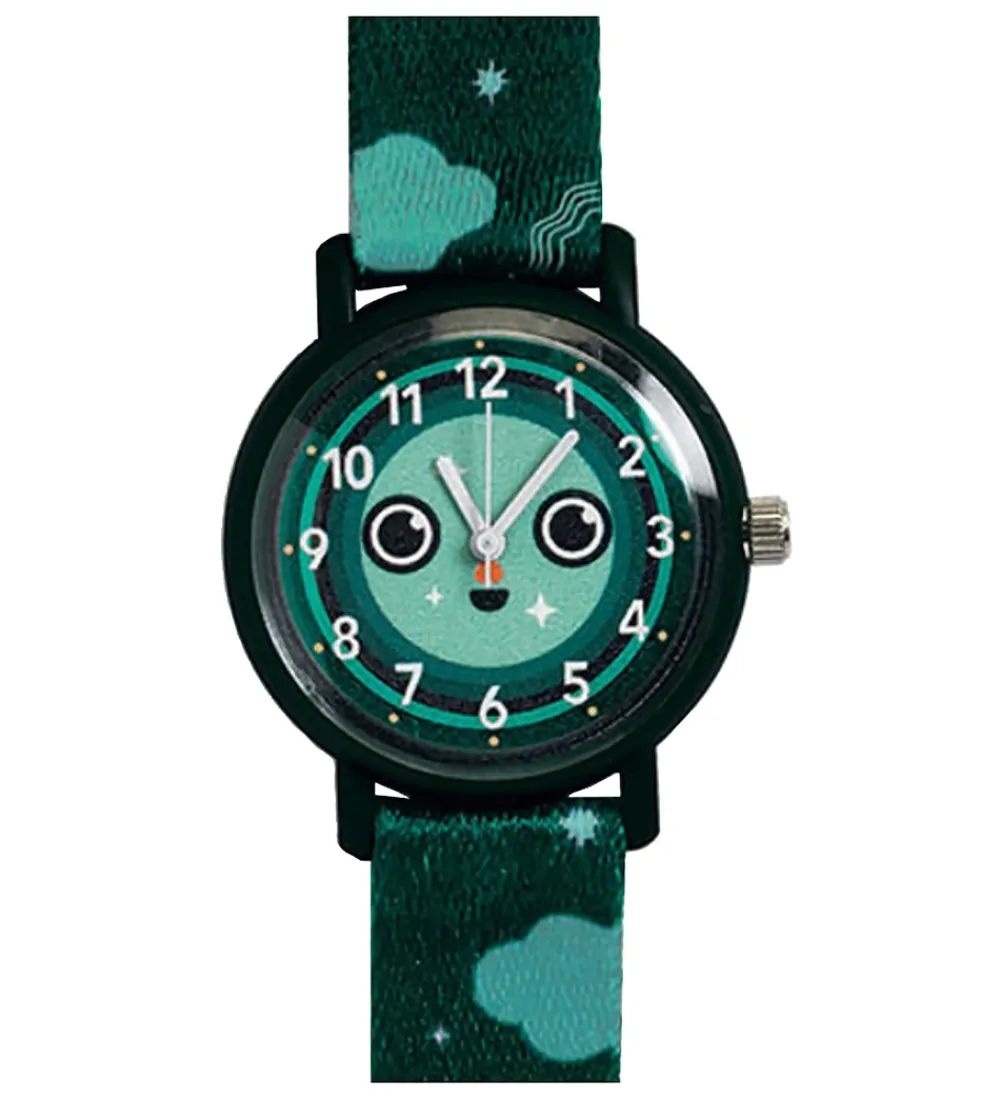 Djeco Ure*Armbåndsur - Montre Night - Sort/grøn