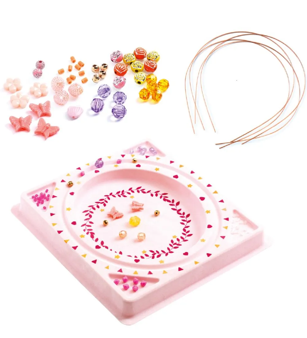 Hårbøjler-Djeco Hårbøjlesæt m. Monteringsplade - Jewels to Create