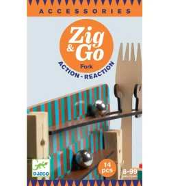 Djeco Kuglebaner*Kuglebane - Træ - Zig & Go - 14 dele - Fork