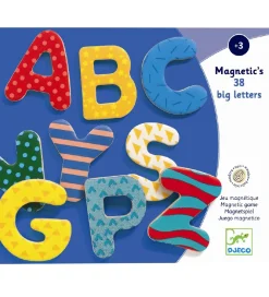 Magnet|Bogstaver-Djeco Magneter - 38 stk. - Store Bogstaver