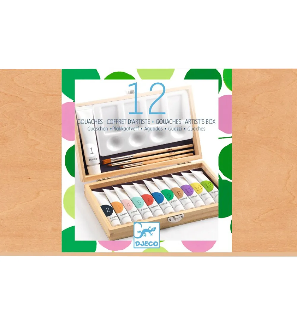 Djeco Maling*Malingsæt - 12 Farver - Artist's Box