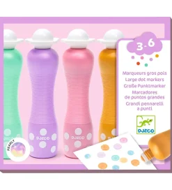 Djeco Tuscher Og Farver|Skriveredskaber*Prikmarkører - 4 stk. - Pearly