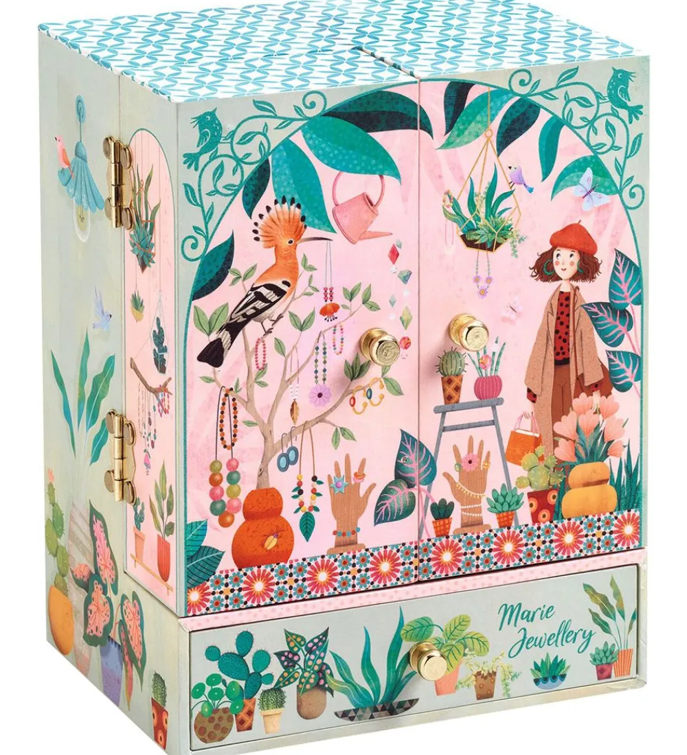 Smykkeskrin-Djeco Smykkeskrin m. Musik - Træ - Musik Box