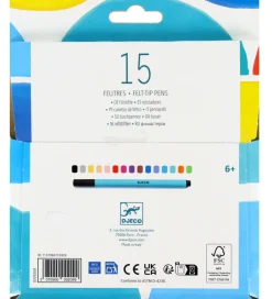 Djeco Tuscher Og Farver|Kreativ Leg*Tuscher - 15 stk. - Multifarver
