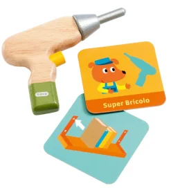 Djeco Legeværktøj*Værktøjskasse - Træ - Super Bricolo - Handyman