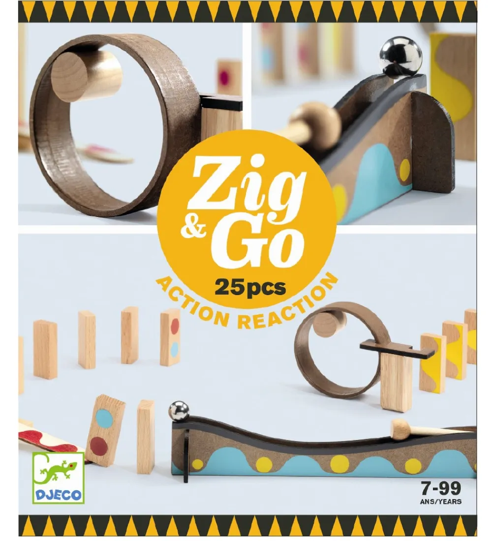 Kuglebaner-Djeco Zig & Go Bane - 25 dele