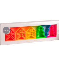 Aktivitetslegetøj-Dëna Aktivitetslegetøj - Silikone - 9 Dele - Neon