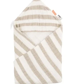 Done by Deer Babyhåndklæde- Og Poncho|Håndklæder*Babyhåndklæde - 70x70 cm - Stripes Sand