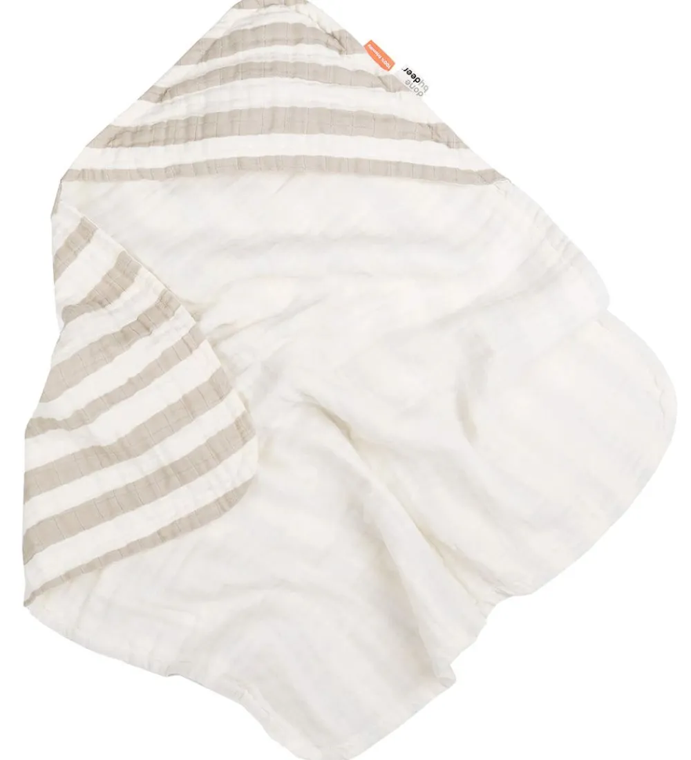 Done by Deer Babyhåndklæde- Og Poncho|Håndklæder*Babyhåndklæde - 70x70 cm - Stripes Sand