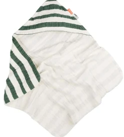 Babyhåndklæde- Og Poncho|Håndklæder-Done by Deer Babyhåndklæde - 70x70 cm - Stripes Green