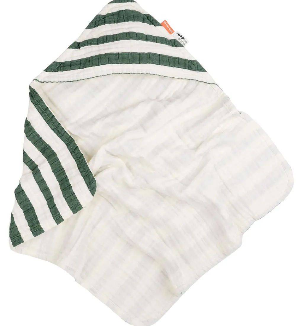 Babyhåndklæde- Og Poncho|Håndklæder-Done by Deer Babyhåndklæde - 70x70 cm - Stripes Green