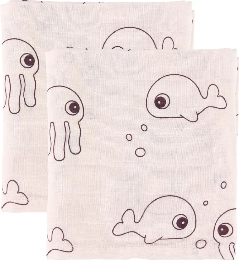 Done by Deer Babysvøb*Babysvøb - 120x120 - 2 stk - Sea Friends - Pudder