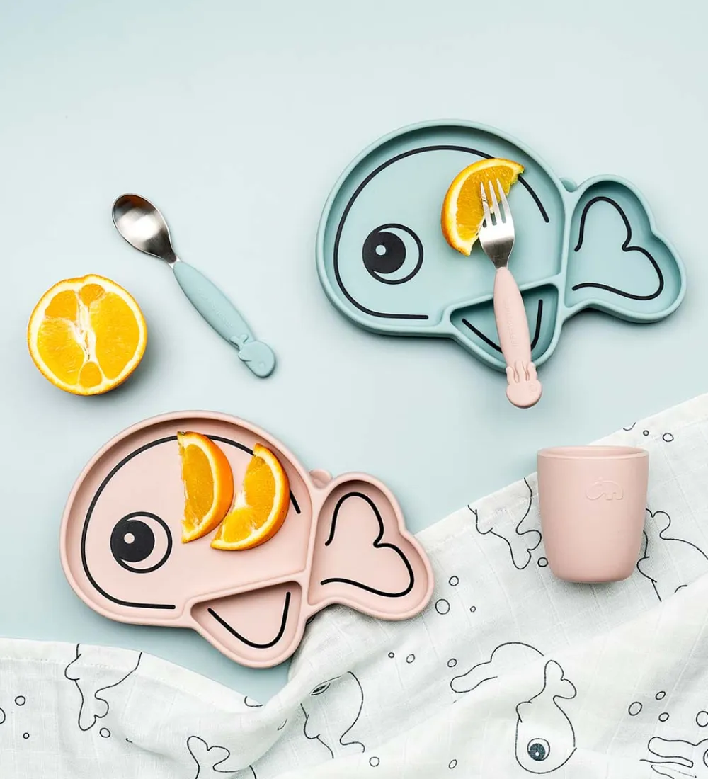 Done by Deer Skåle*Skål - Silikone - Stick & Stay - Wally - Powder