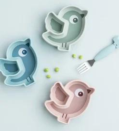 Done by Deer Tallerkener*Snacktallerken - Silikone - Stick & Stay - Birdee -