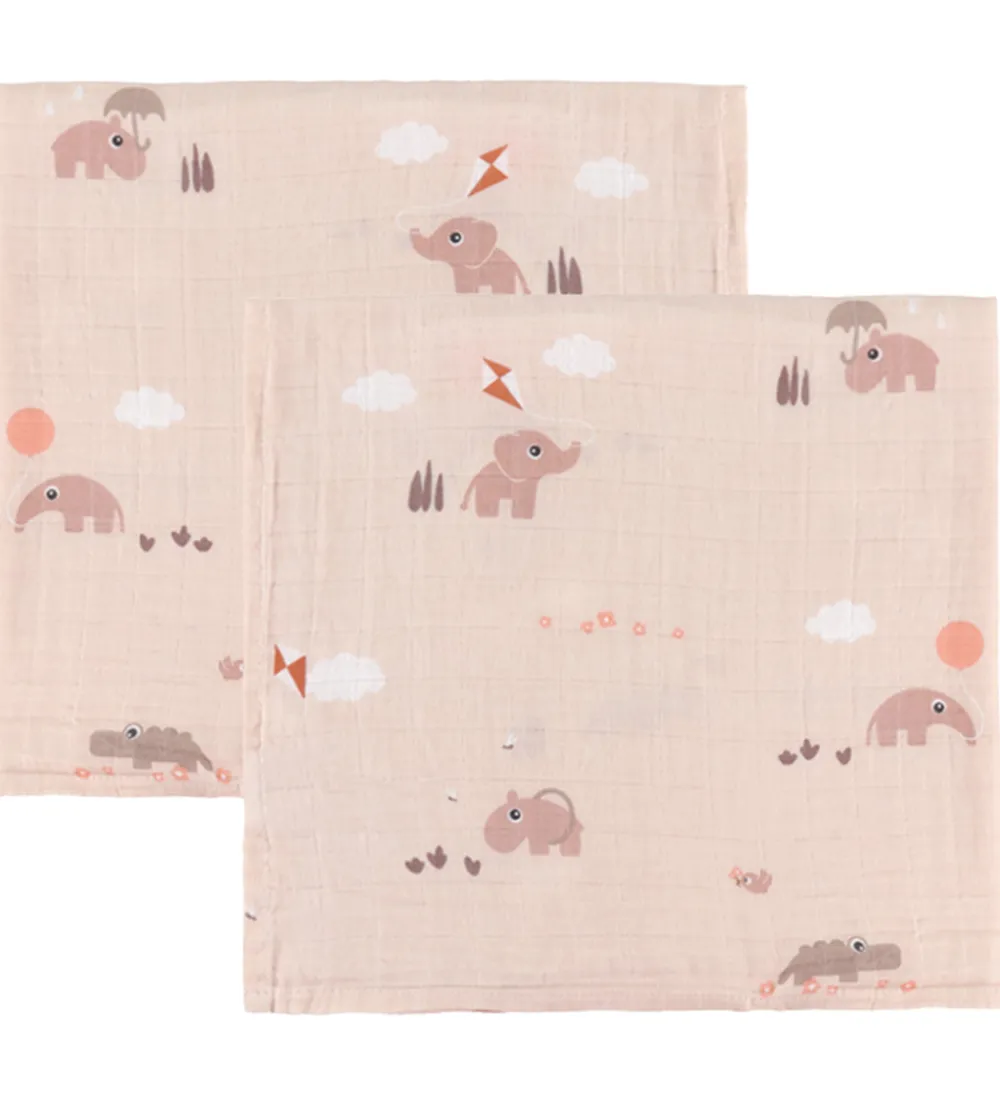 Done by Deer Stofbleer|Pusletid*Stofbleer - Musselin - 2-pak - 65x65 cm - Playgroun