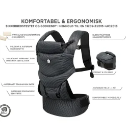 Bæreseler &Amp; Vikler-Dooky Bæresele - Urban Comfort - Grey Sapphire