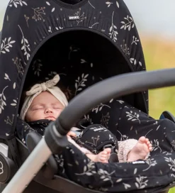 Autostole-Dooky Sædeovertræk Til Autostol - 0+ - Romantic Leaves - Sort