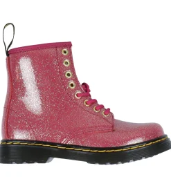 Støvler-Dr. Martens Støvler - 1460 J - Nebula Glitter - Fuchsia/Silver