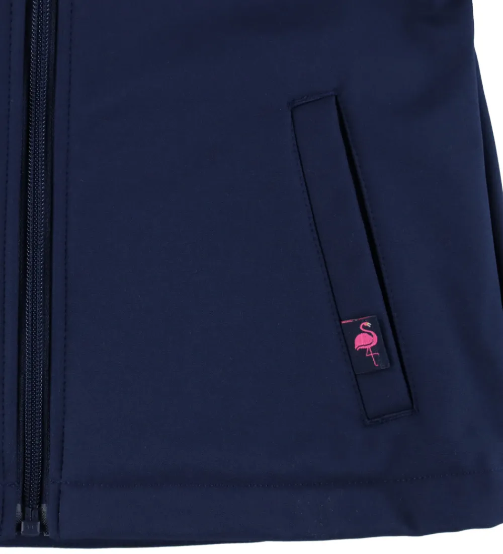 Softshell-DYR -Cph Softshelljakke - evild - Navy m. Flamingo
