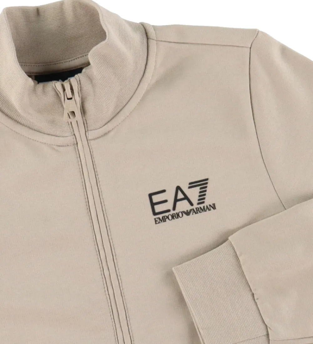 Træningssæt|Træning Og Gymnastik-EA7 Sweatsæt - Beige/Sort