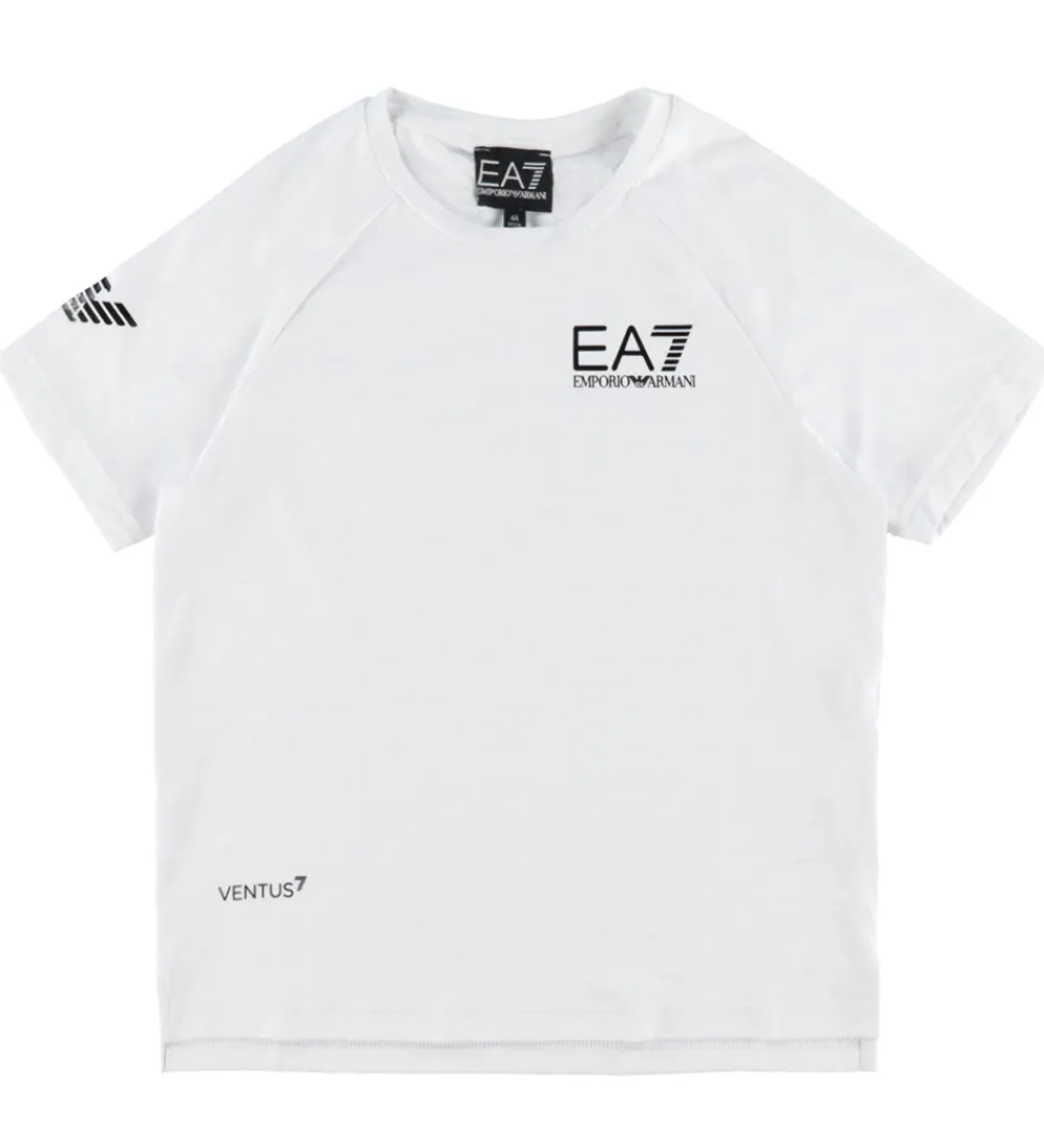 T-Shirts Og Toppe-EA7 T-shirt - Hvid m. Sort