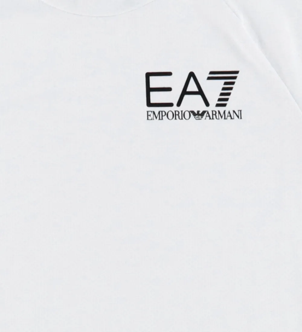 T-Shirts Og Toppe-EA7 T-shirt - Hvid m. Sort