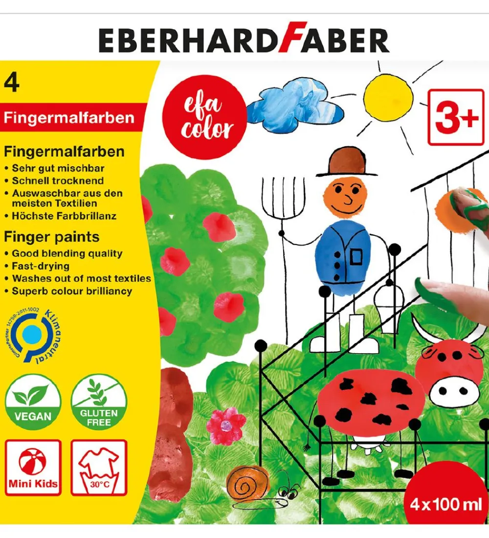 Eberhard Faber Maling*Fingermaling - 4 stk. - 100 ml