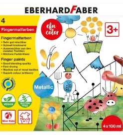 Maling-Eberhard Faber Fingermaling- Metallic - 4 stk. - 100 ml.