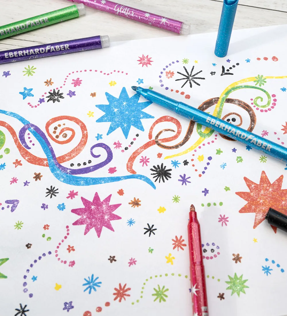 Eberhard Faber Tuscher Og Farver*Tuscher - 8 stk - Glitter