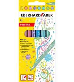 Tuscher Og Farver-Eberhard Faber Tusser - 8 stk - Glitter Pastel