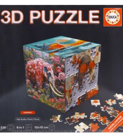 Puslespil-Educa 3D Puslespil - 216 Brikker - Cube Wonder