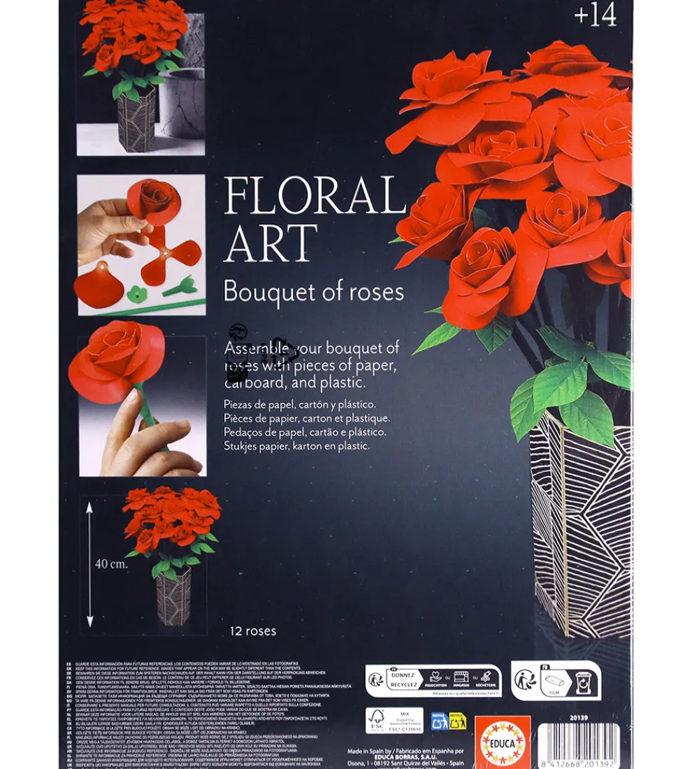 Kreasæt-Educa Kreasæt - Floral Art - Bouquet Of Roses