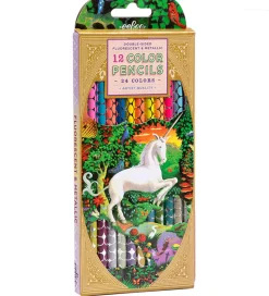 Skriveredskaber-Eeboo Farveblyanter - 12 Stk. - Neon/Metallic - Unicorn
