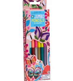 Skriveredskaber-Eeboo Farveblyanter - 6 Stk. - Jumbo - Butterflies