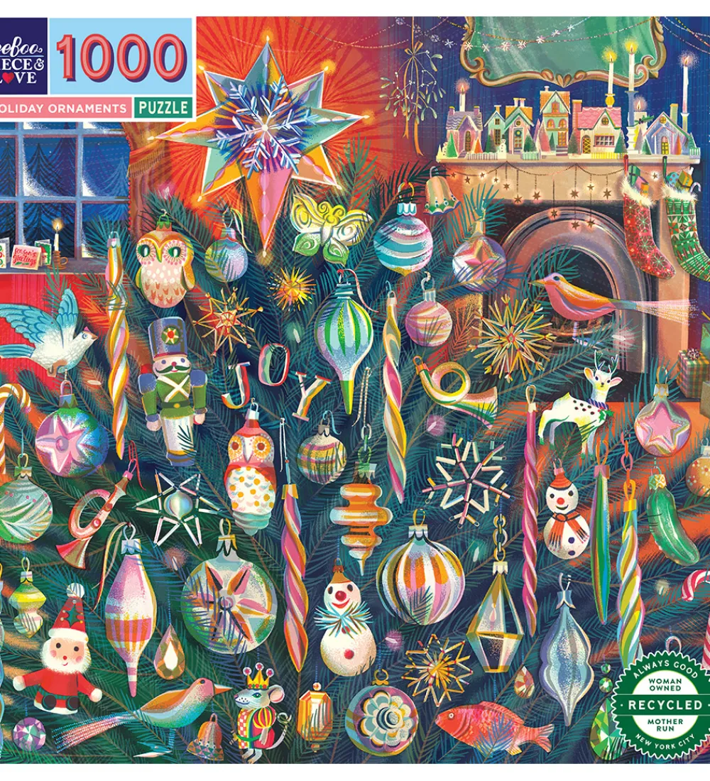 Eeboo Puslespil*Puslespil - 1000 Brikker - 58,4x58,4 cm - Holiday Ornament