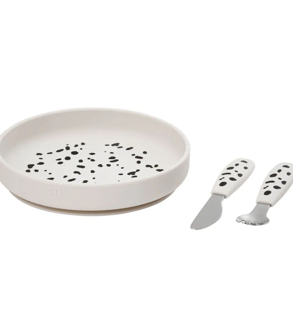 Spisesæt-Elodie Details Spisesæt - Silikone - 3 dele - Dalmatian Dots