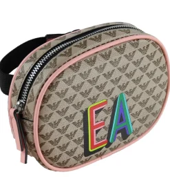Bæltetasker-Emporio Armani Bæltetaske - Ecru/Lyserød m. Logo