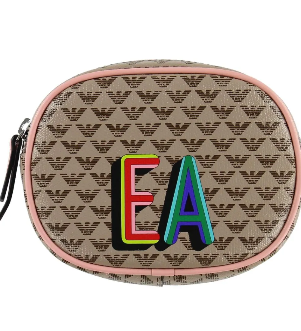 Bæltetasker-Emporio Armani Bæltetaske - Ecru/Lyserød m. Logo