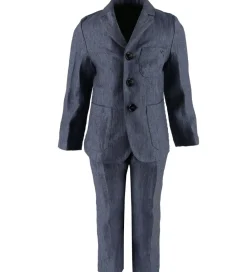 Emporio Armani Jakkesæt Og Blazers*Jakkesæt - Hør - Blåmeleret