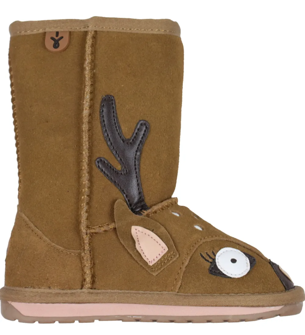 EMU Australia Bamsestøvler*Bamsestøvler - Chestnut m. Hjort