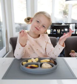 EzPz Dækkeservietter*Happy Mat - Silikone - Mørkegrå