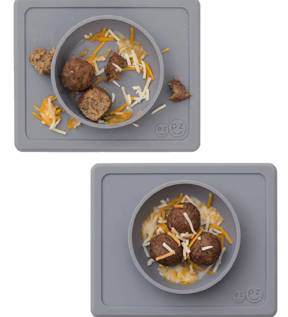 EzPz Dækkeservietter*Happy Mini Bowl - Silikone - Grå