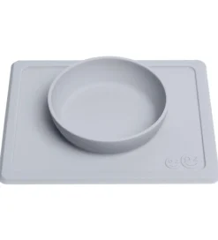 Dækkeservietter-EzPz Happy Mini Bowl - Silikone - Gråblå