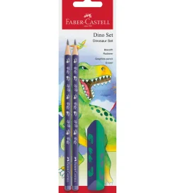 Faber-Castell Tuscher Og Farver*Blyantsæt - 3 Dele - Dinosaur
